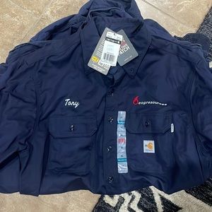 8 Flame resistant carhartt shirts